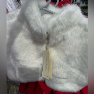White Faux Fur Kids Cape